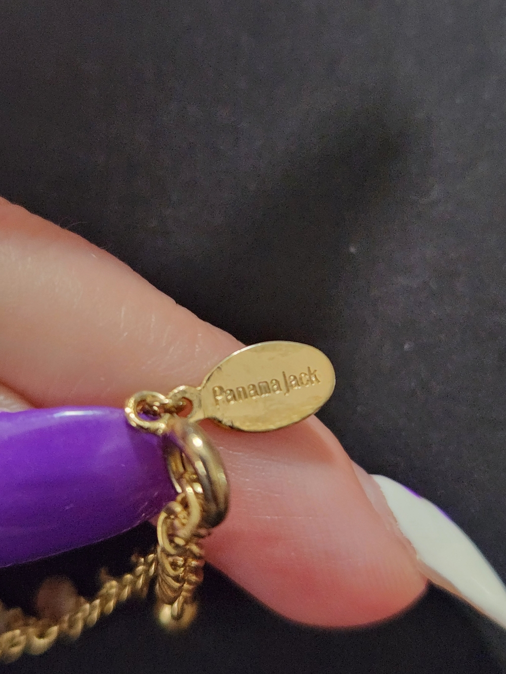 Panama Jack Gold Disc Charm Anklet - Picture 2 of 3